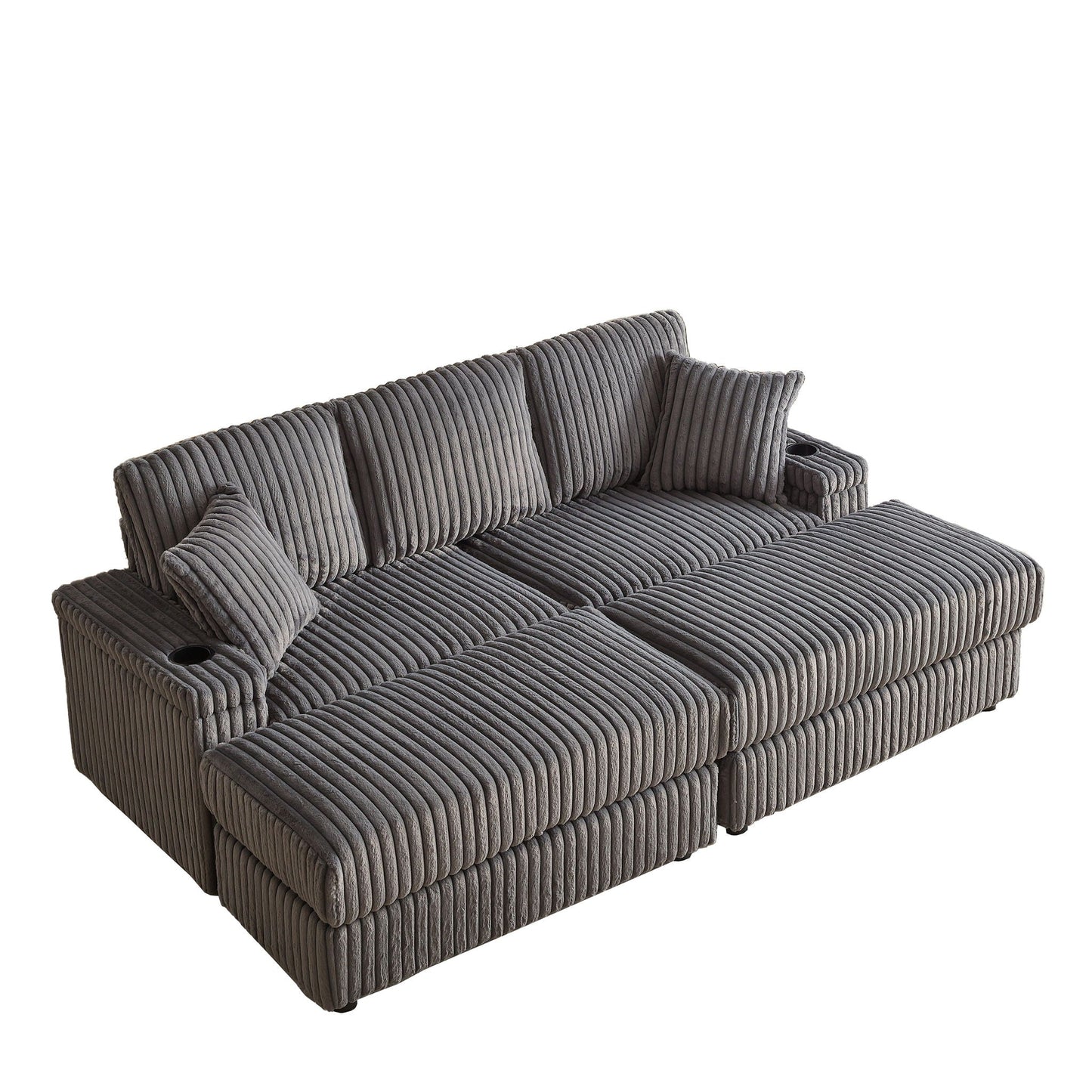 3 Seater Sofa With 2 Ottomans and Storage