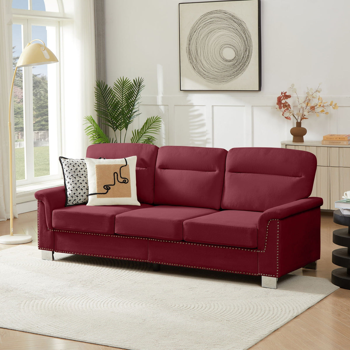 Elegant and Sturdy Three Seater Living Room Sofa