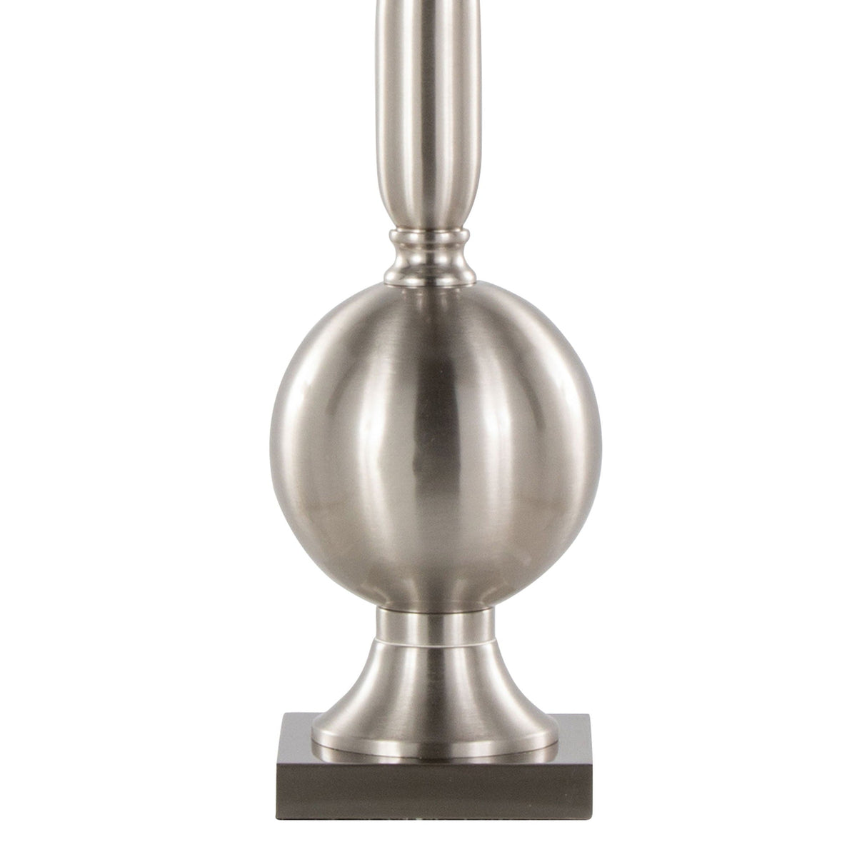 Joan contemporary table lamp nickel gray satin metal base set of 2 on Tampa Home & Garden Store