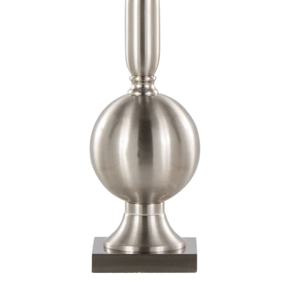 Joan contemporary table lamp nickel gray satin metal base set of 2 on Tampa Home & Garden Store