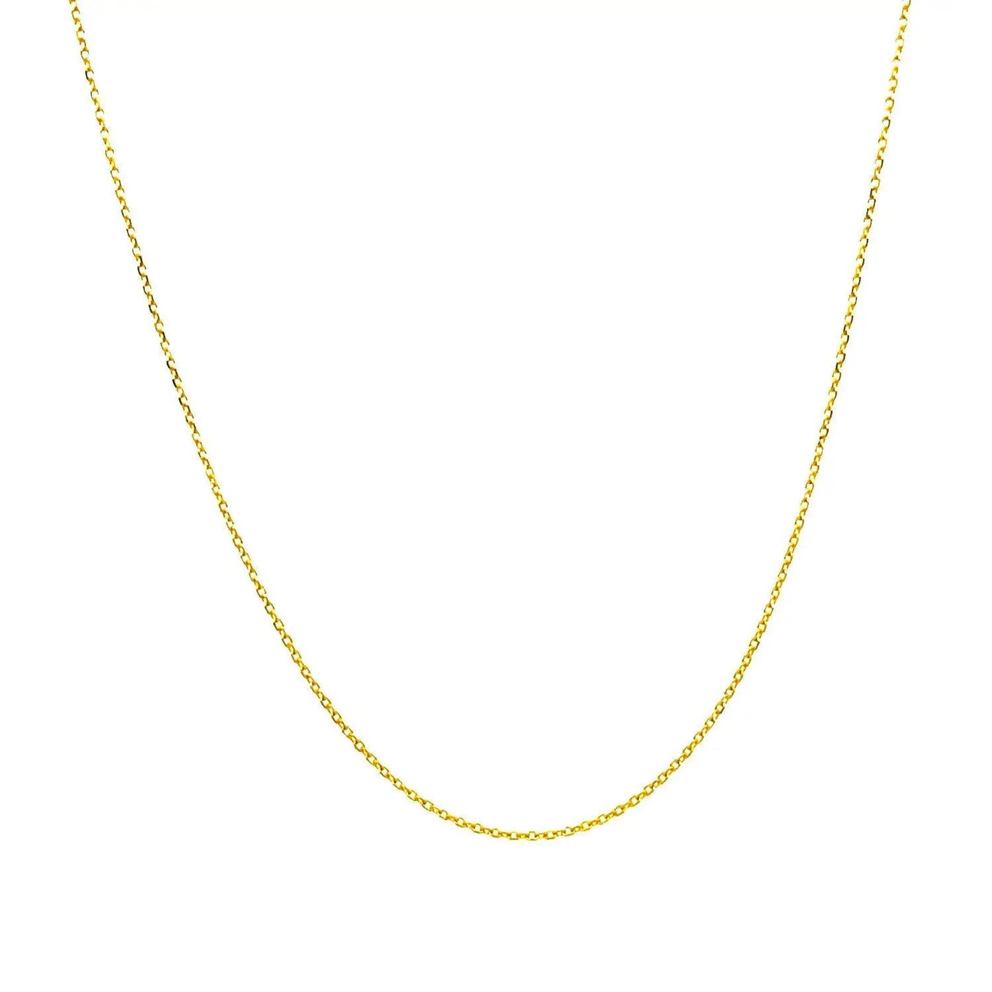 14k yellow gold diamond-cut cable link chain necklace 0.7mm Bids.com on Tampa Home & Garden Store