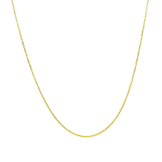 14k yellow gold diamond-cut cable link chain necklace 0.7mm Bids.com on Tampa Home & Garden Store
