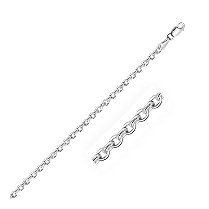 14k white gold diamond-cut cable link necklace 2.90 mm by Bids.com on Tampa Home & Garden Store