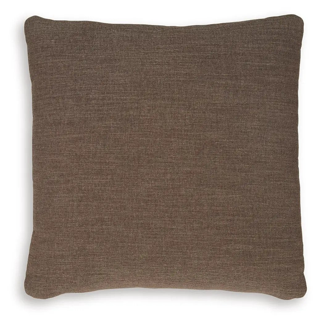 Brockbert Pillow by Unique Piece Furniture, brown textured throw pillow, square shape on Tampa Home & Garden Store