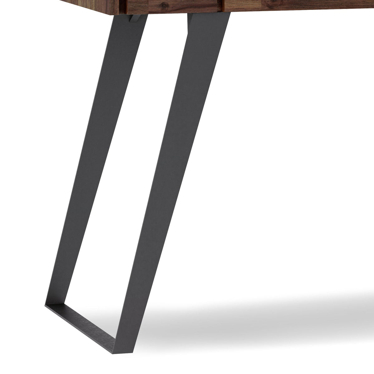 Handcrafted Acacia Desk And Drawer Storage writing desk by HouseOfZazla with dark metal legs on Tampa Home & Garden Store