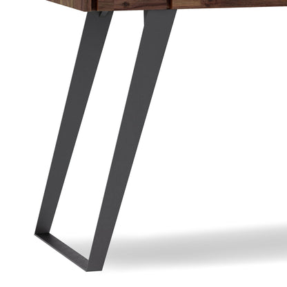 Handcrafted Acacia Desk And Drawer Storage writing desk by HouseOfZazla with dark metal legs on Tampa Home & Garden Store