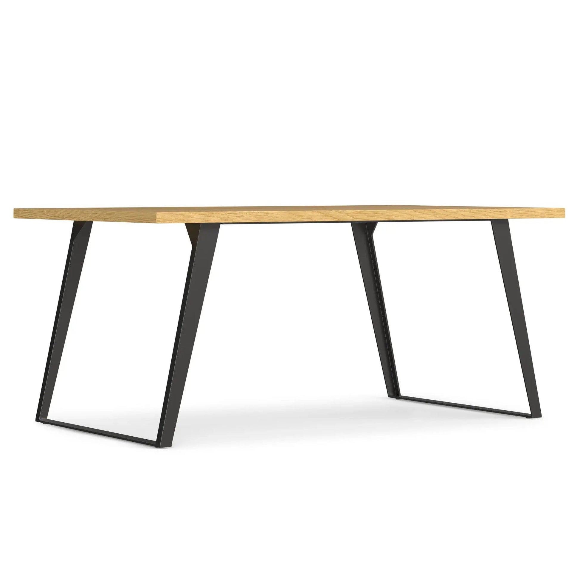 Lowry Handcrafted Square Dining Table oak top with black metal legs Unique Piece Furniture on Tampa Home & Garden Store