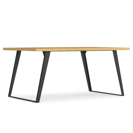 Lowry Handcrafted Square Dining Table oak top with black metal legs Unique Piece Furniture on Tampa Home & Garden Store