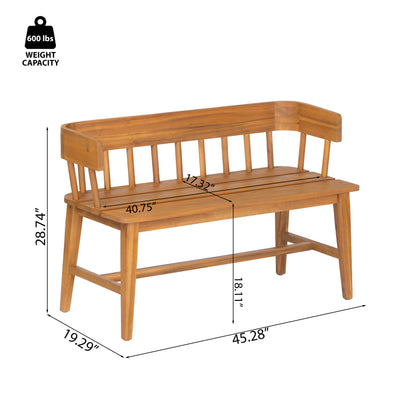 Bramley Outdoor Acacia Wood Bench for Gardens