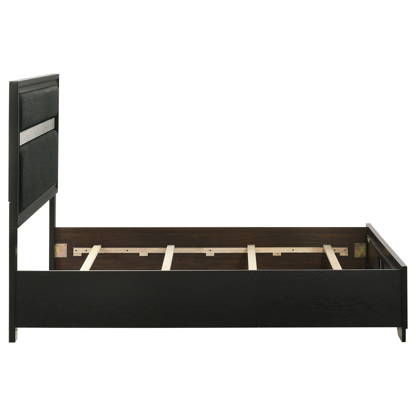 Annie Upholstered Panel Bed and Glitter Stripe