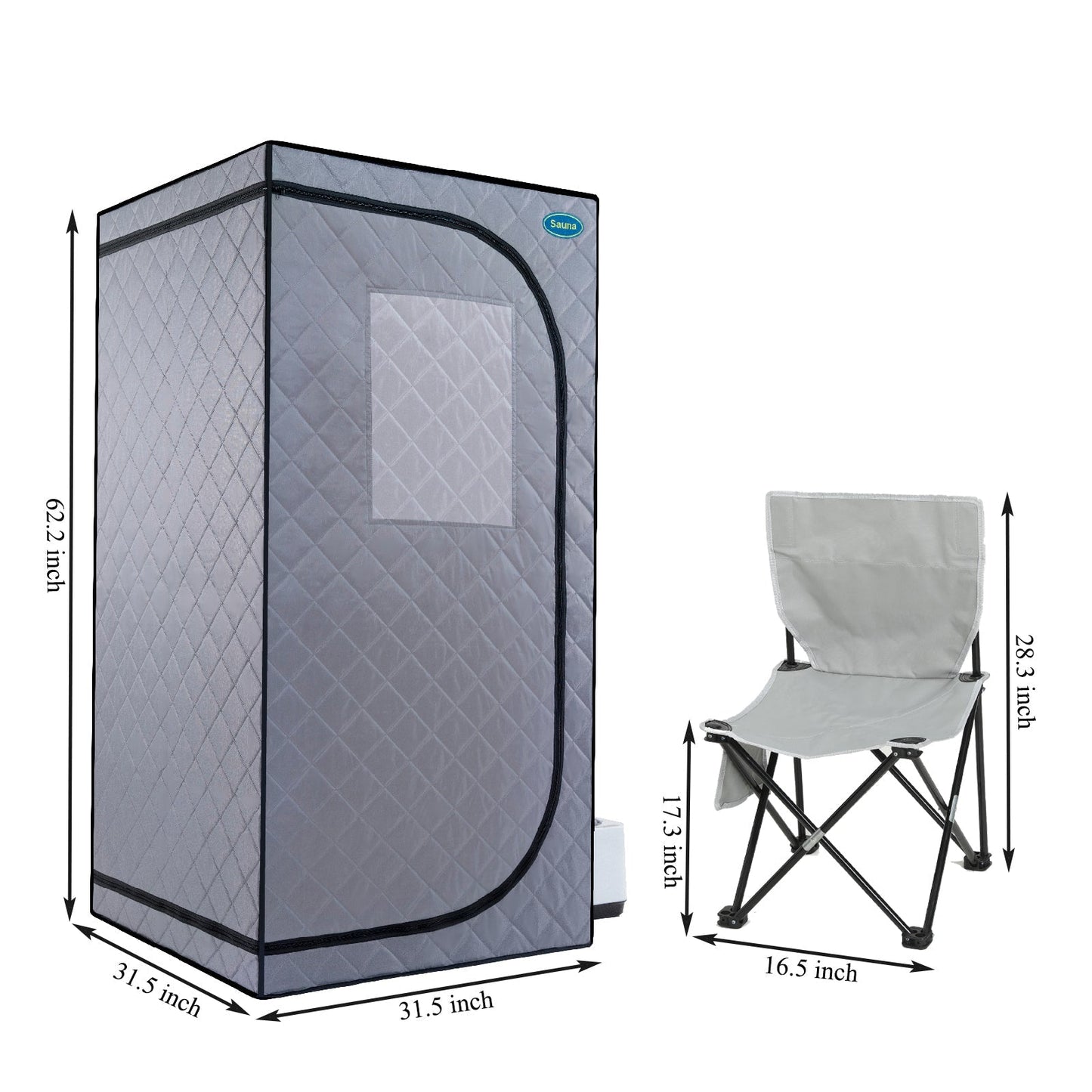 Portable Grey Mini Steam Sauna Tent and Home Spa