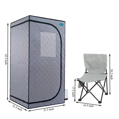 Portable Grey Mini Steam Sauna Tent and Home Spa