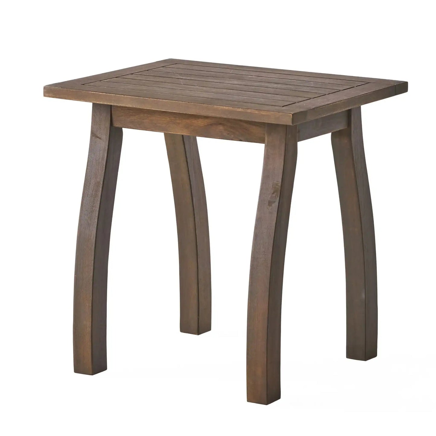 Kinesis outdoor side table with slatted top and wood frame by HouseOfZazla on Tampa Home & Garden Store