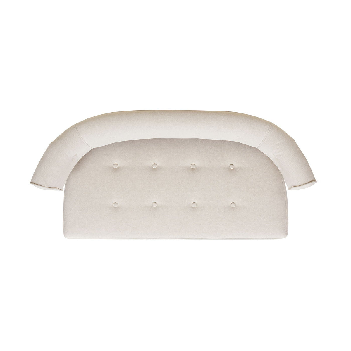 Jared Versatile Roll Arm Tufted Bench Settee in beige plush upholstery with tufted back by HouseOfZazla on Tampa Home & Garden Store