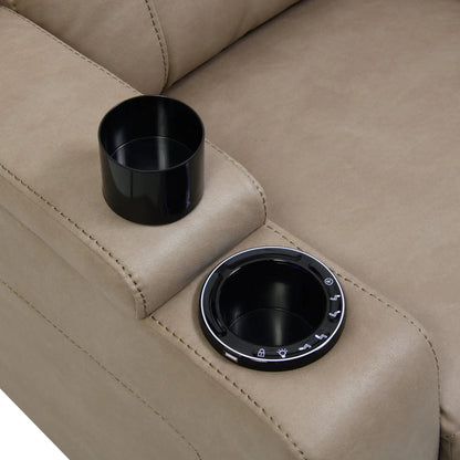 Lugo Power Motion Recliner and Cup Holder Camel
