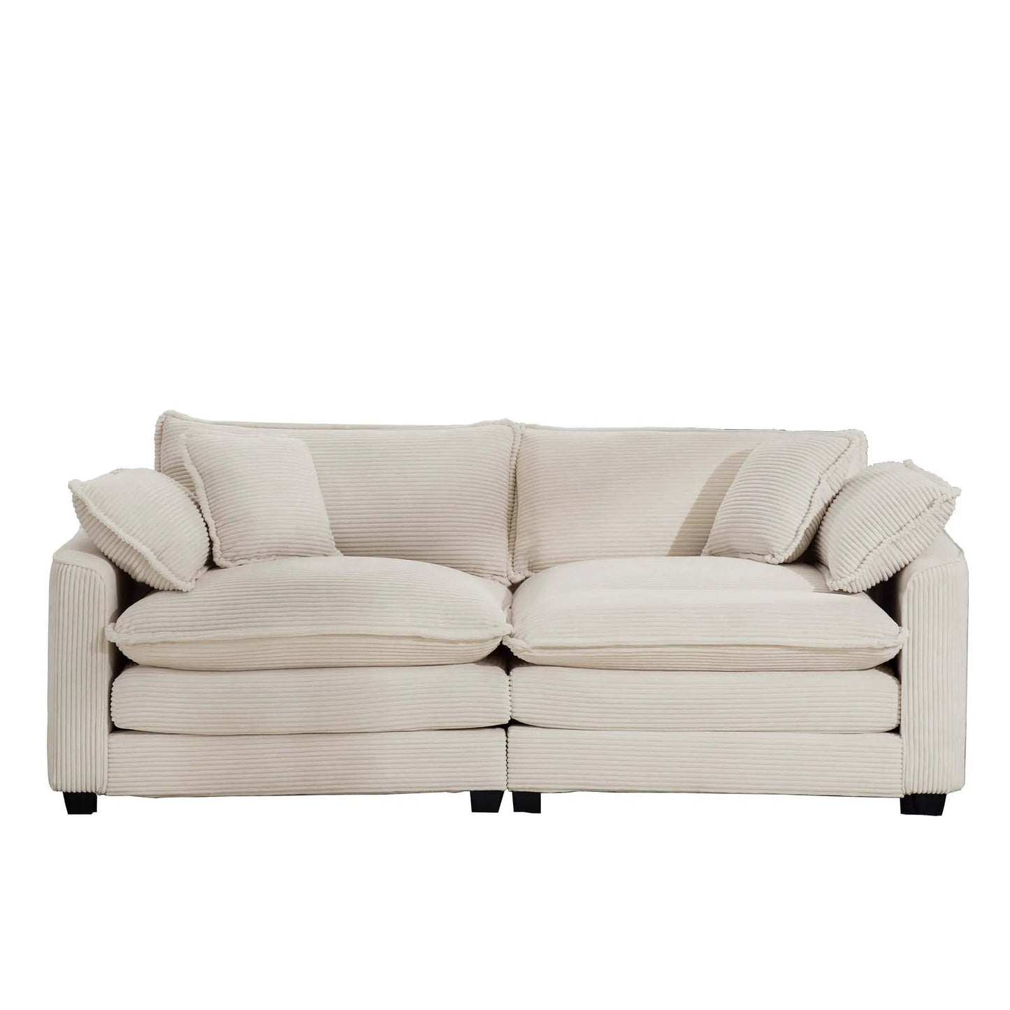 Modern 2 Seater Loveseat with 4 Pillows Elegance