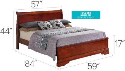 Premium Panel Sleigh Bed with Low Footboard