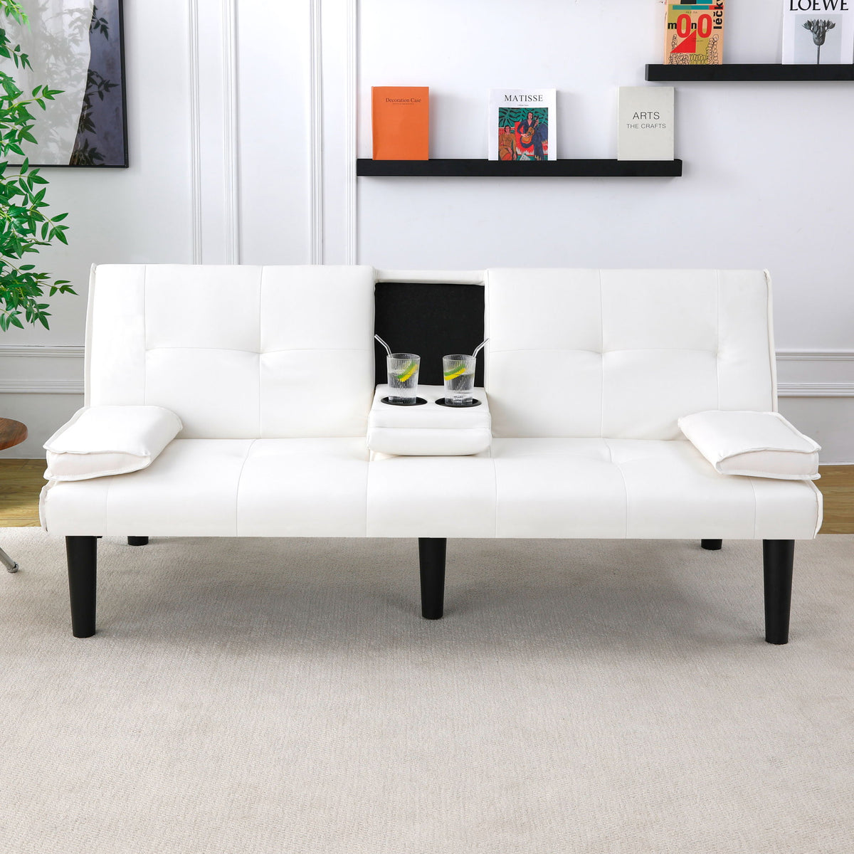 Compact Foldable Sofa Bed and Cup Holder