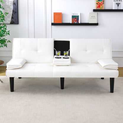 Compact Foldable Sofa Bed and Cup Holder