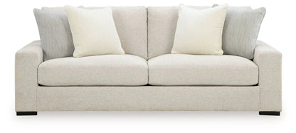 Conlee-Pike Linen Sofa, beige linen with 4 pillows (cream/gray) by Unique Piece Furniture on Tampa Home & Garden Store