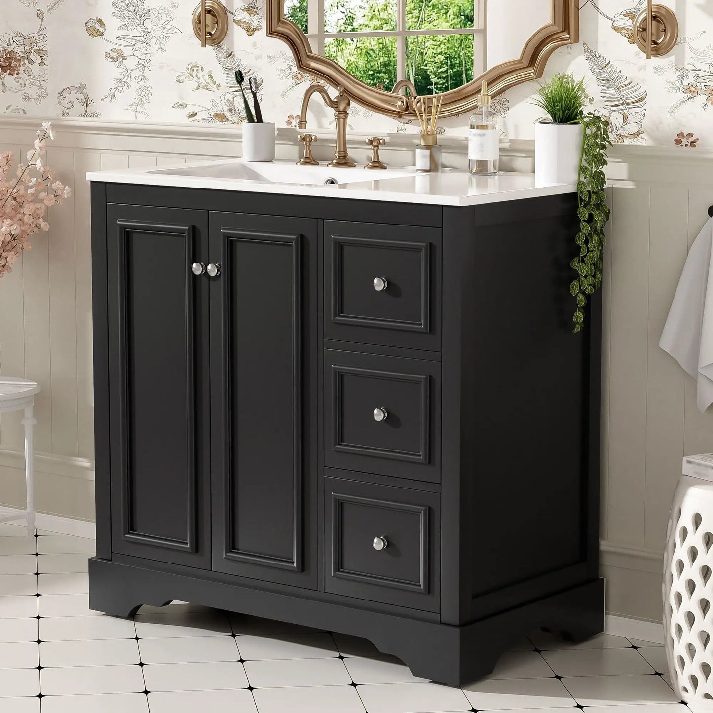Bathroom Vanity with Sink and Soft-Close Doors