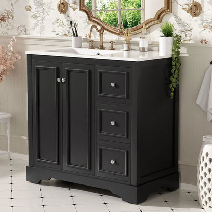 Bathroom Vanity with Sink and Soft-Close Doors