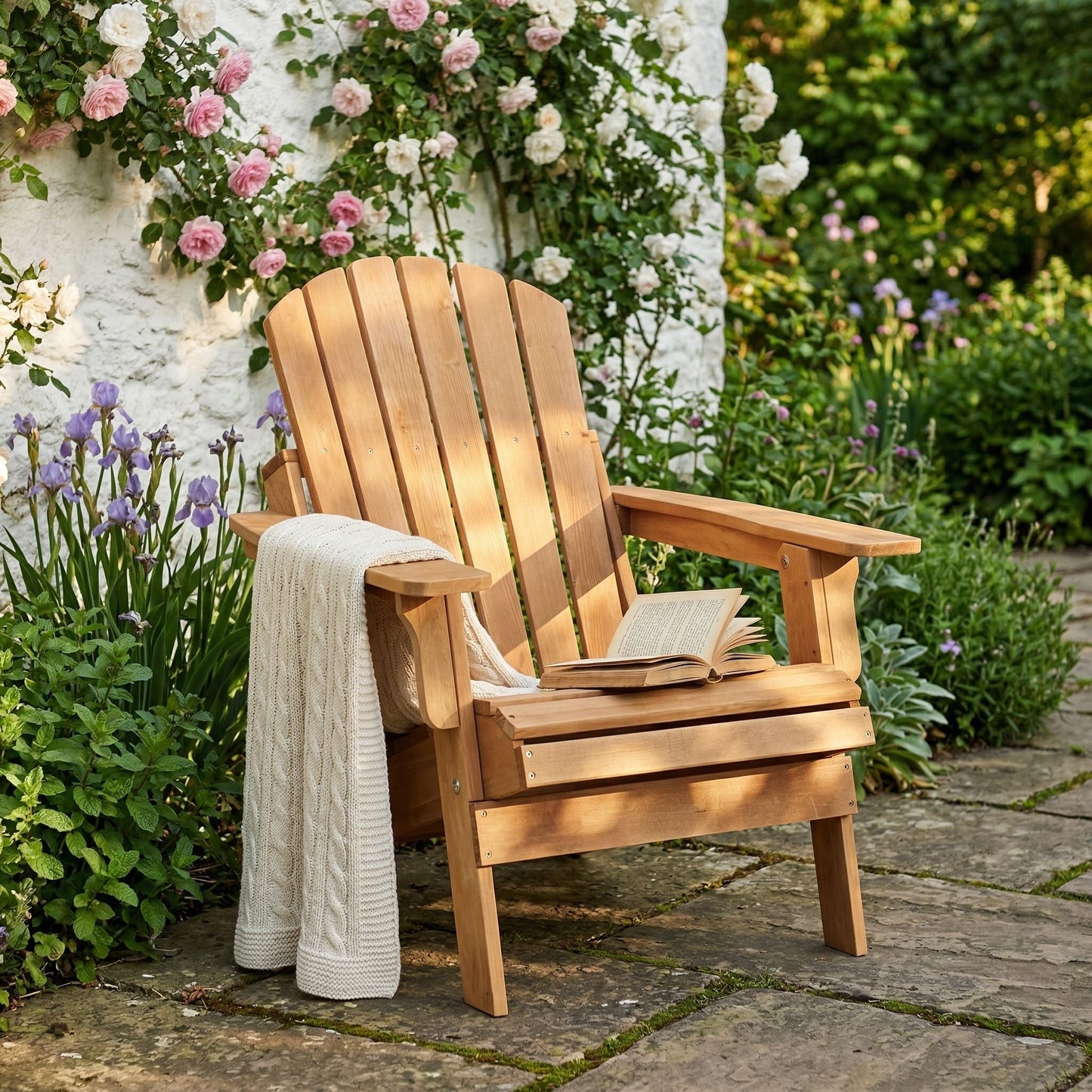 Oversized Folding Adirondack Chair for Patio
