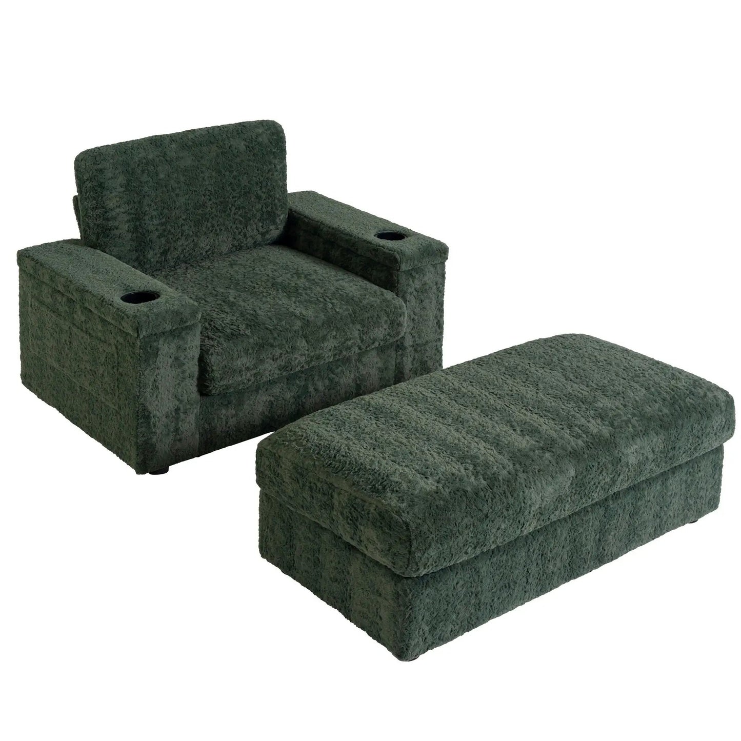 Oversized Chaise Lounge Rabbit Fur Sofa Bed