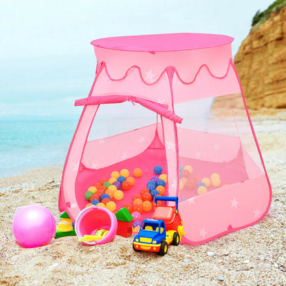 Pink GemGear portable kid play tent with 100 colorful balls on Tampa Home & Garden Store