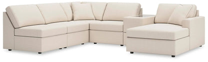Modmax Oyster sectional by Unique Piece Furniture in beige fabric with chaise on Tampa Home & Garden Store