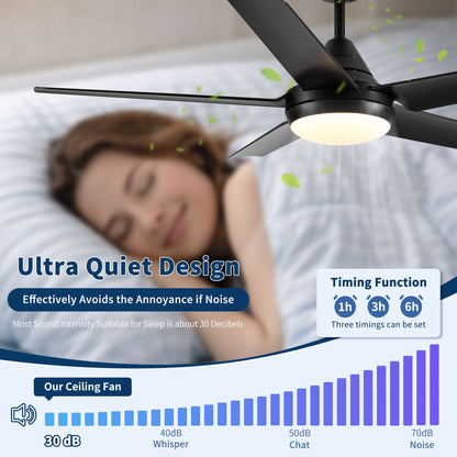 Ceiling fan with lights by HouseOfZazla in black finish with remote control on Tampa Home & Garden Store