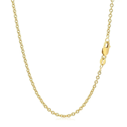 14k yellow gold round cable link chain necklace 1.9mm with lobster clasp by Bids.com on Tampa Home & Garden Store