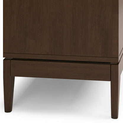 Solid wood sideboard buffet by HouseOfZazla in dark brown with tapered legs and drawer on Tampa Home & Garden Store