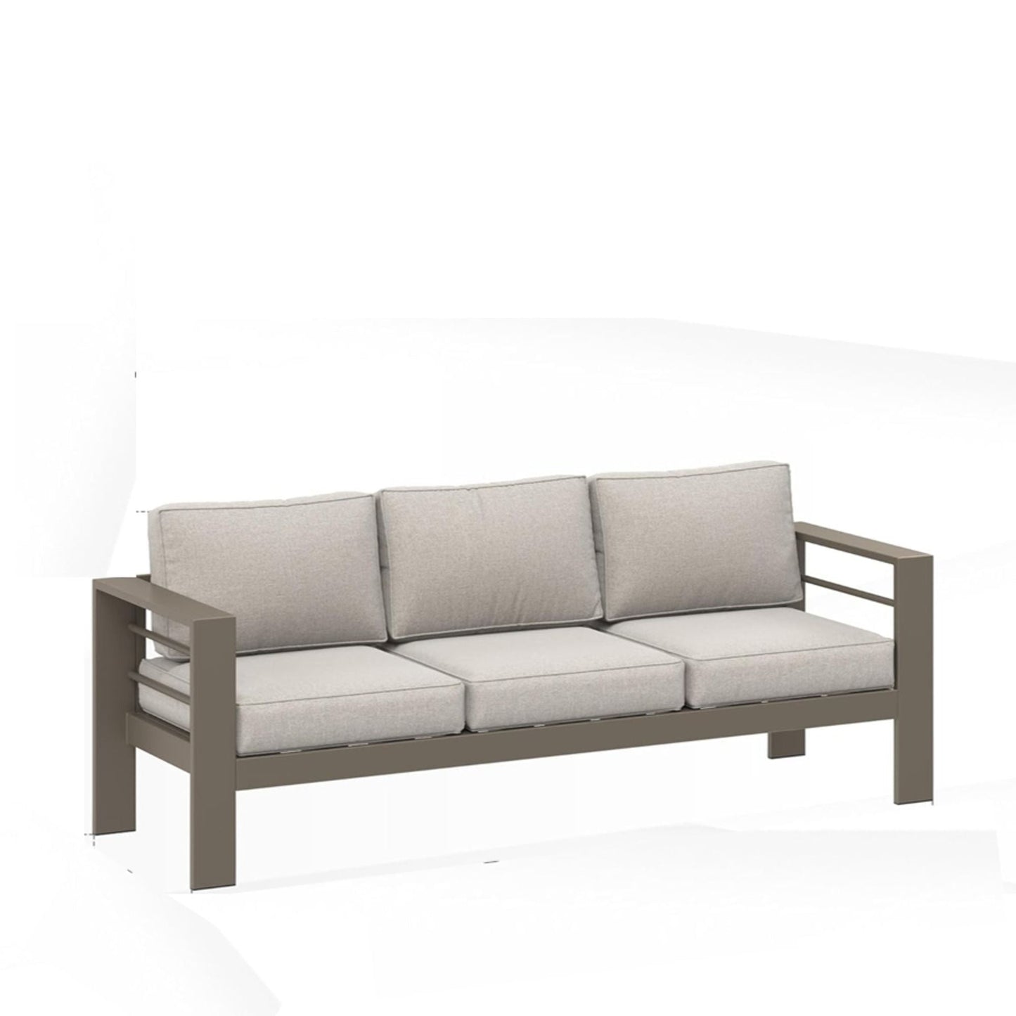 All Weather Patio Sofa and Plush Seat Cushions