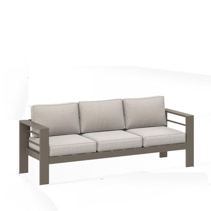 All Weather Patio Sofa and Plush Seat Cushions