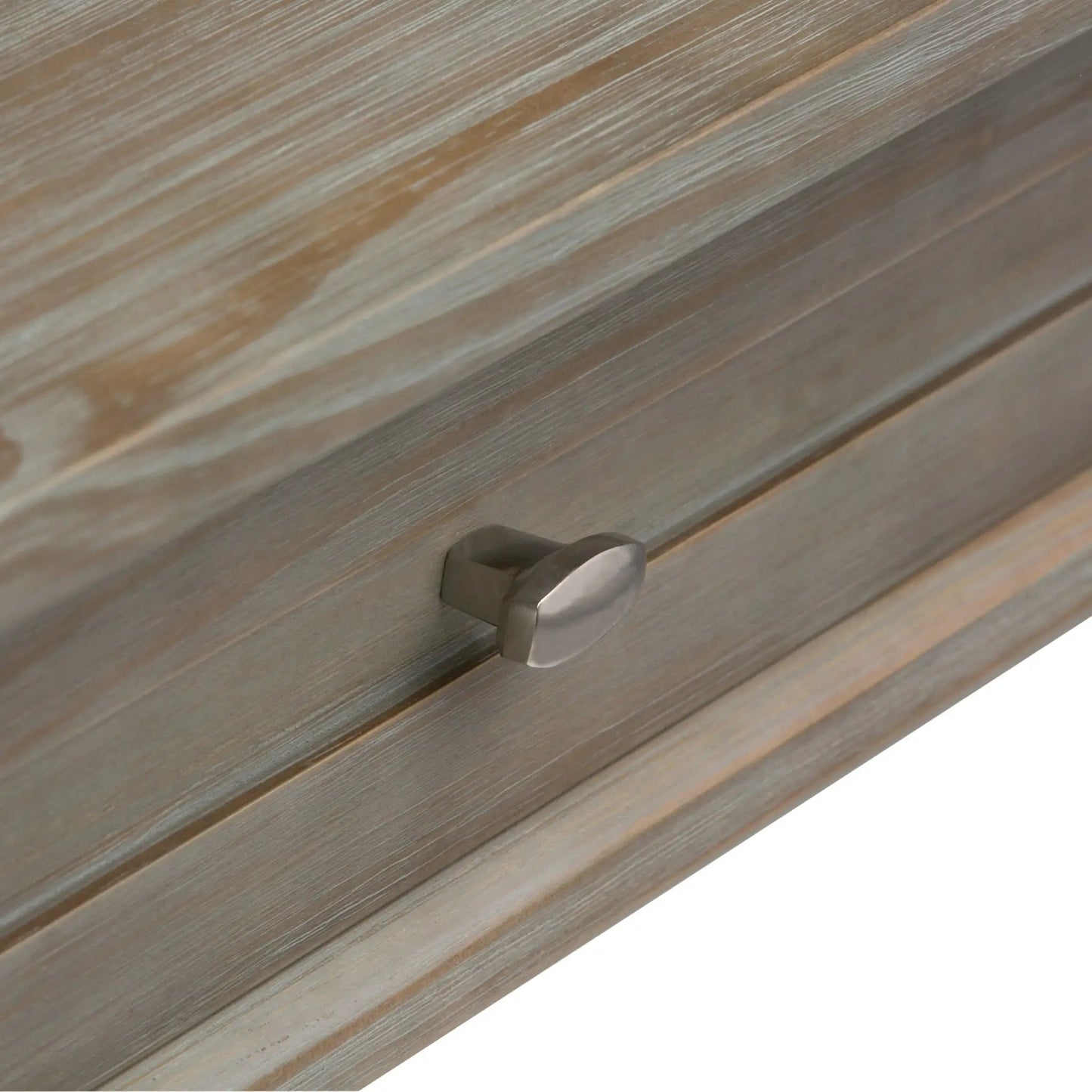 Warm Shaker handcrafted desk with brown wood grain and brushed metal drawer pull on Tampa Home & Garden Store