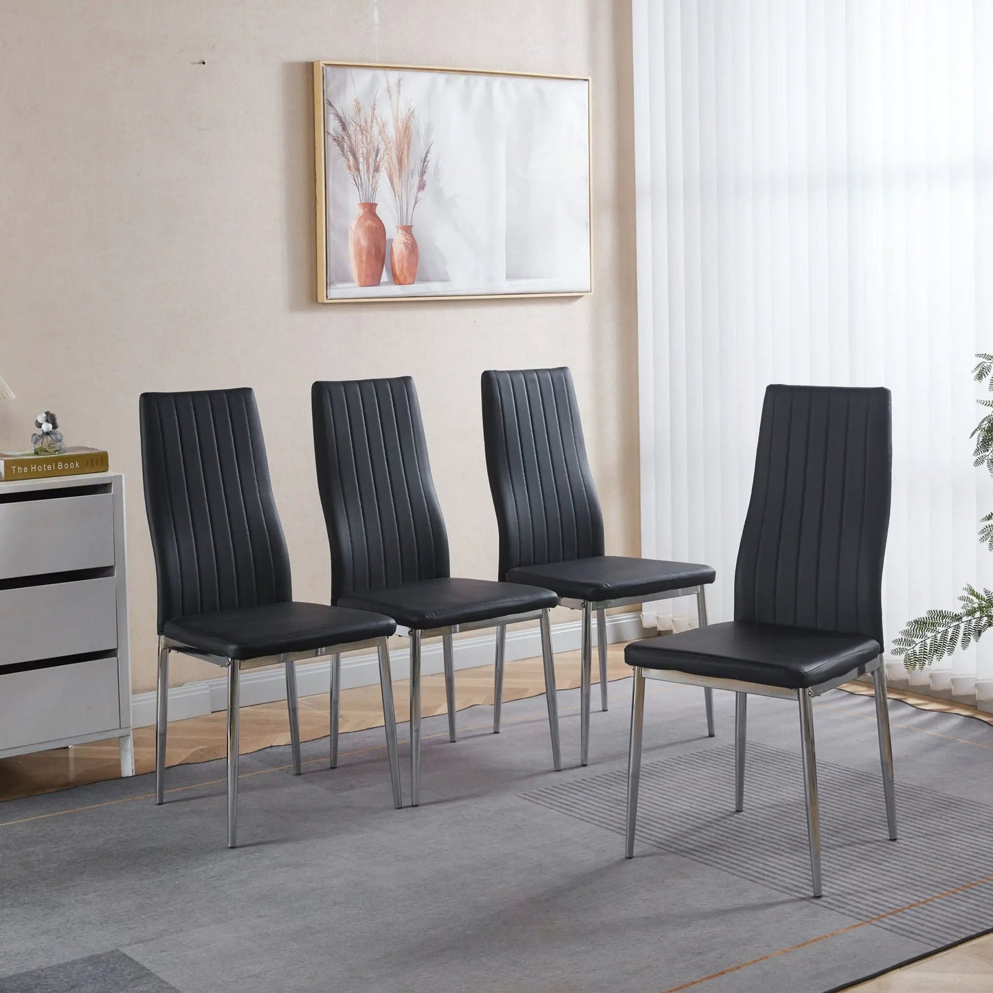 Minimalist Design Dining Chairs Set of 4