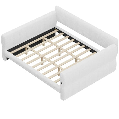 Upholstered Platform Bed With USB Charging Ports
