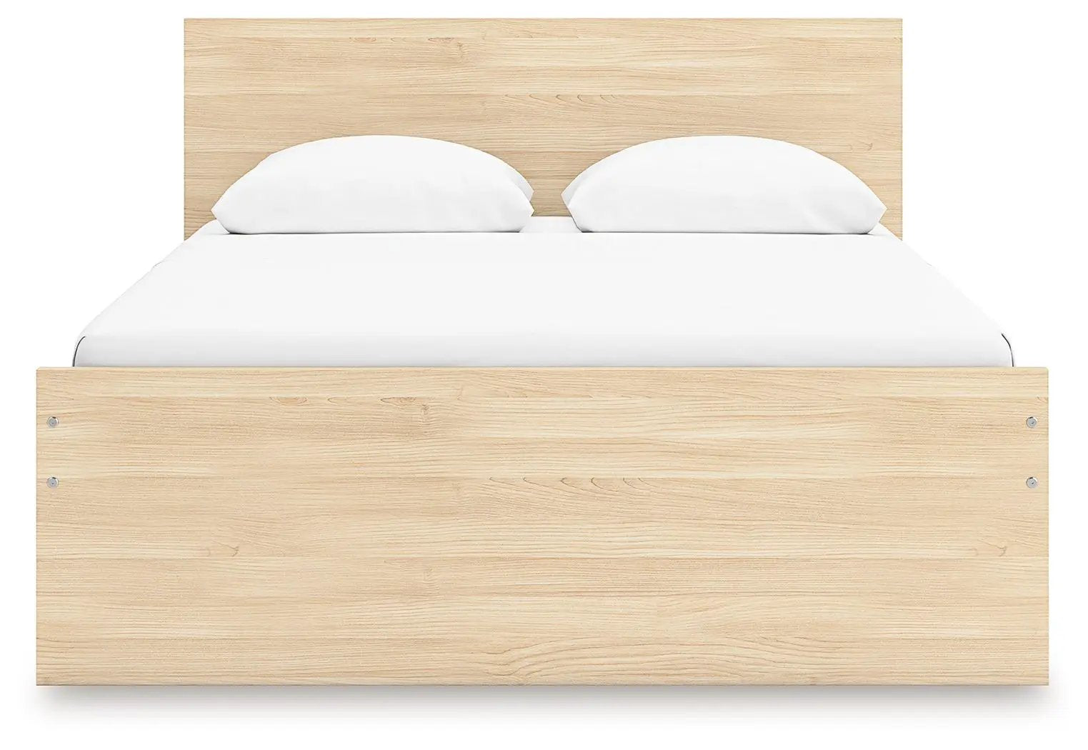 Onita Panel Platform Bed in light oak, storage bed on Tampa Home & Garden Store