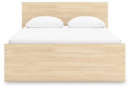 Onita Panel Platform Bed in light oak, storage bed on Tampa Home & Garden Store