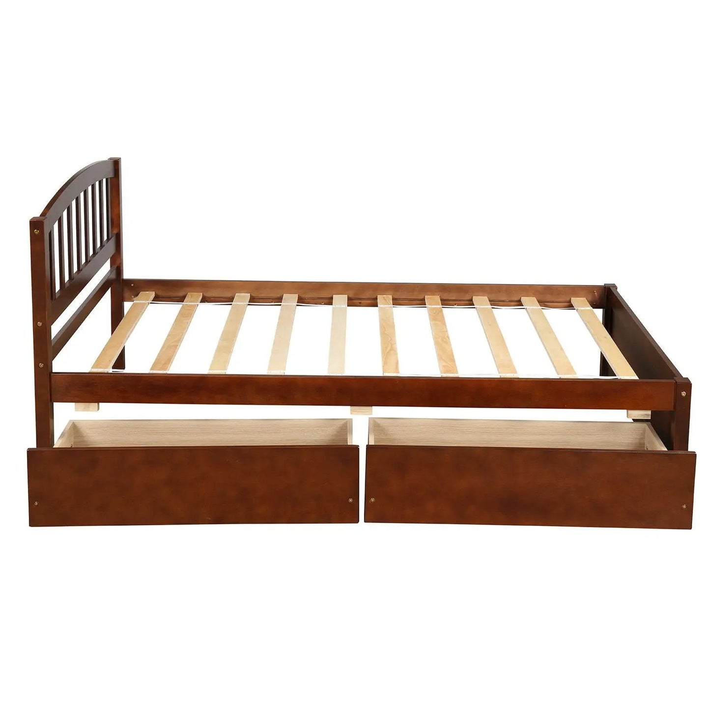 Wood Platform Storage Bed With Two Drawers