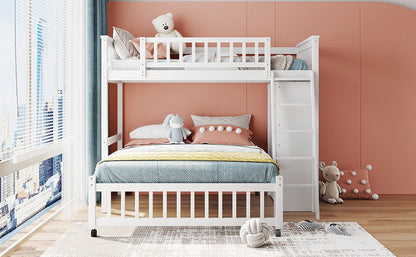 Bunk Bed With Six Drawers And Flexible Shelves
