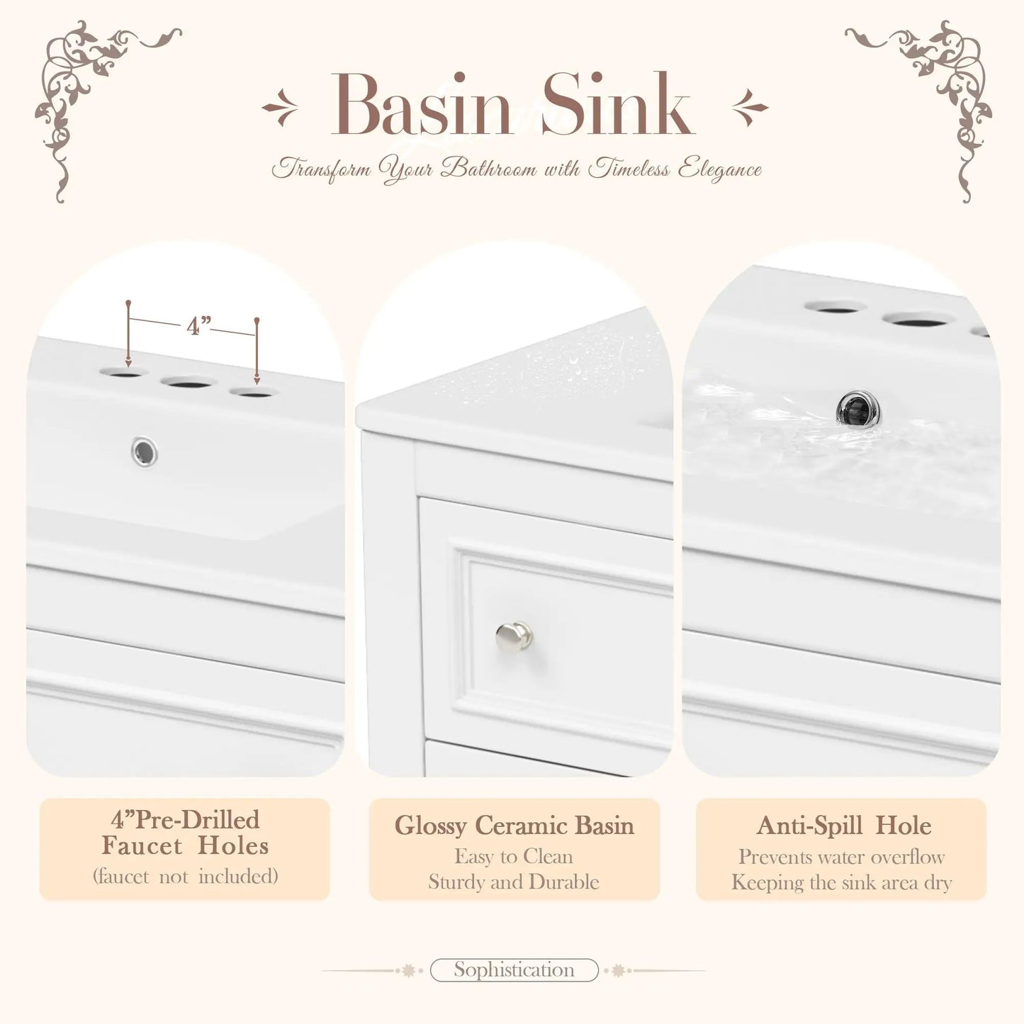 Bathroom Vanity With Medicine Cabinet and Drawers