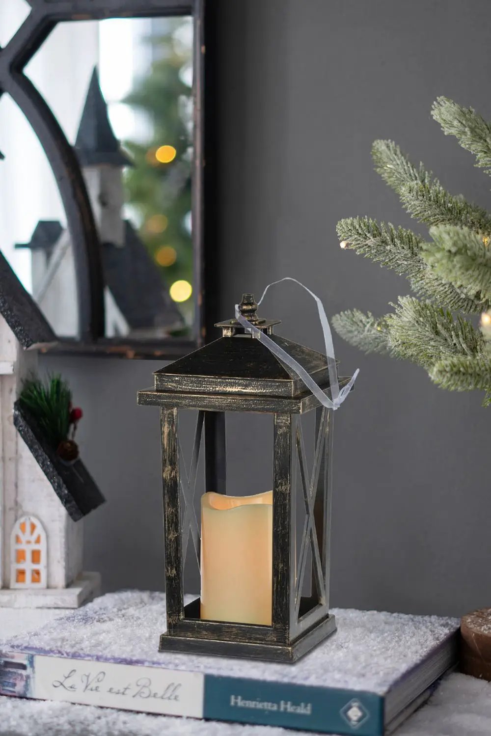Menifee Lantern With Led Candle Set of 2