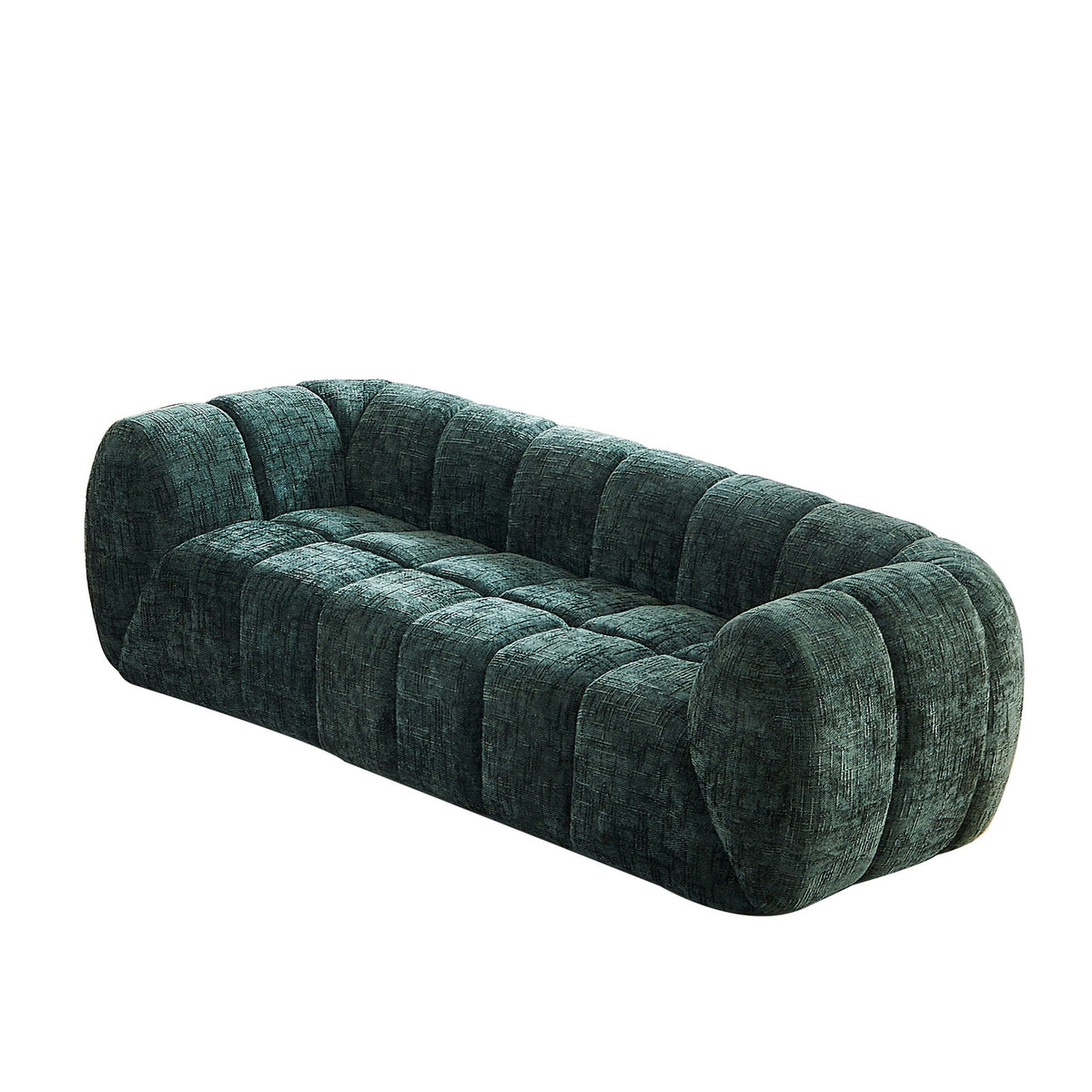 Modern Piano Key Backrest Sofa With Upholstery
