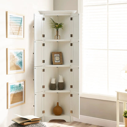 Tall Storage Cabinet with Doors and Four Shelves
