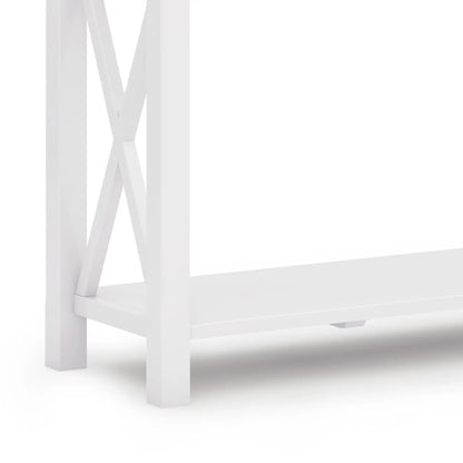 Kitchener handcrafted white console table with X-brace trestle legs by Unique Piece Furniture on Tampa Home & Garden Store