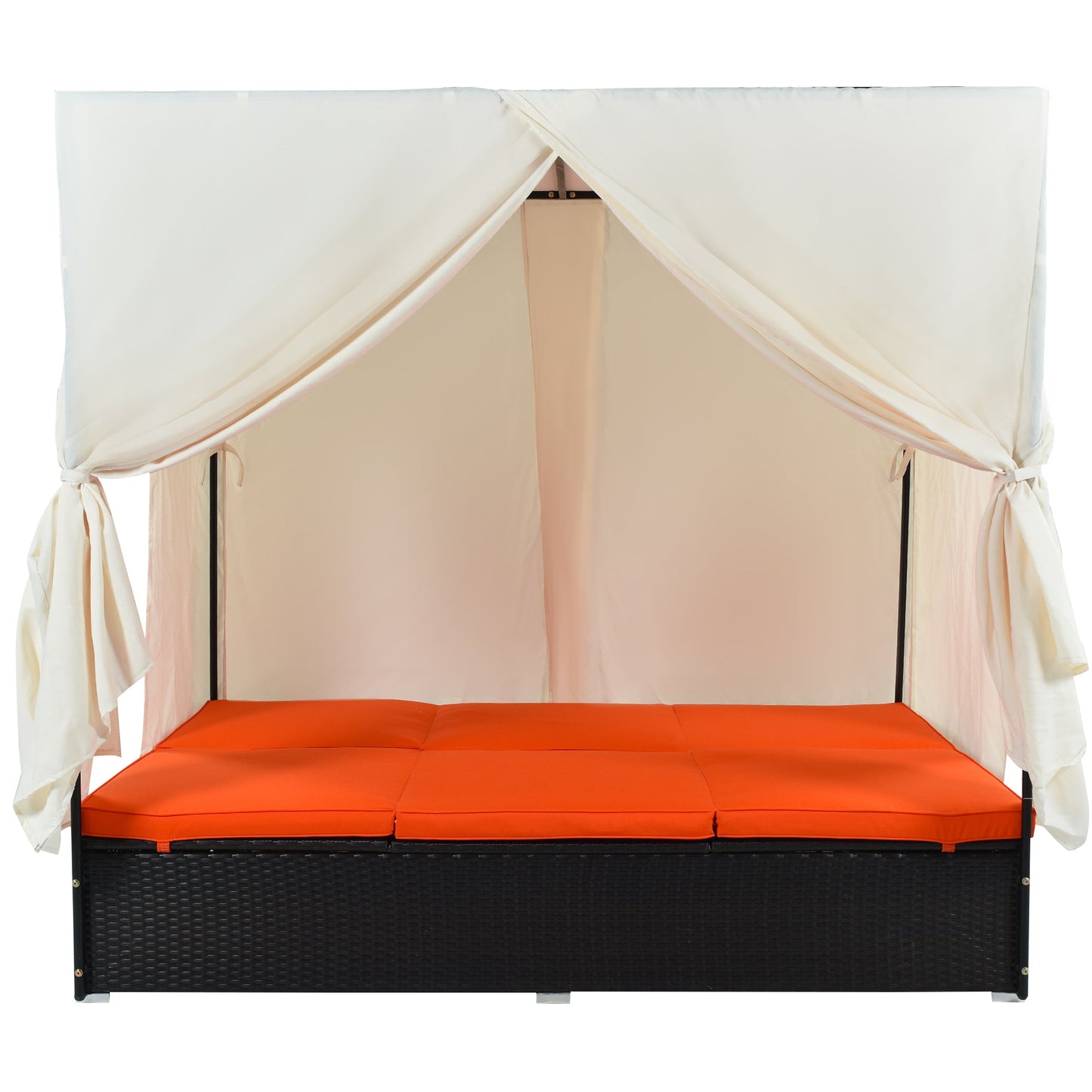 Outdoor Double Chaise Lounge Daybed For Patio