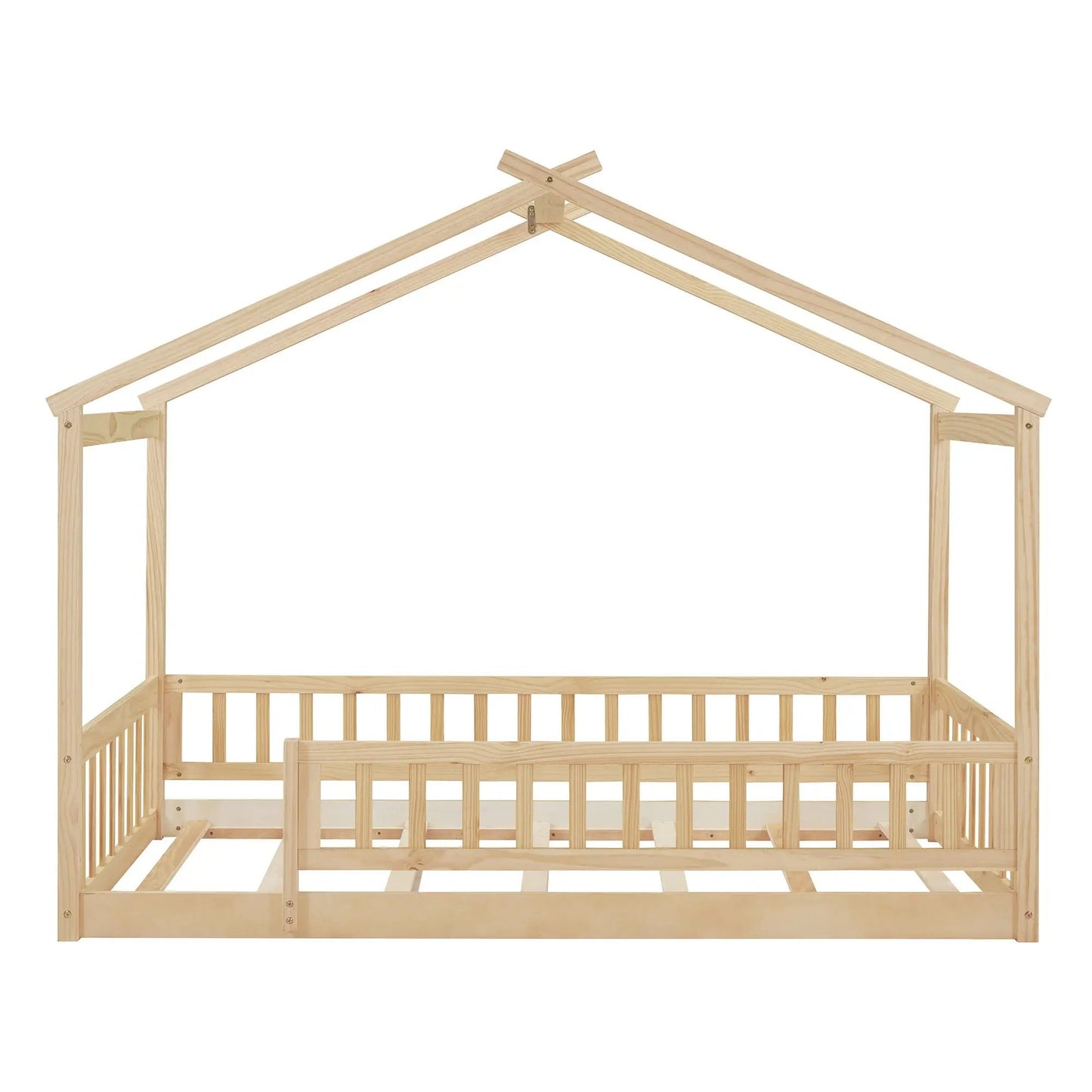 Bed House Bed Frame With Fence canopy bed frame in natural pine by Unique Piece Furniture on Tampa Home & Garden Store