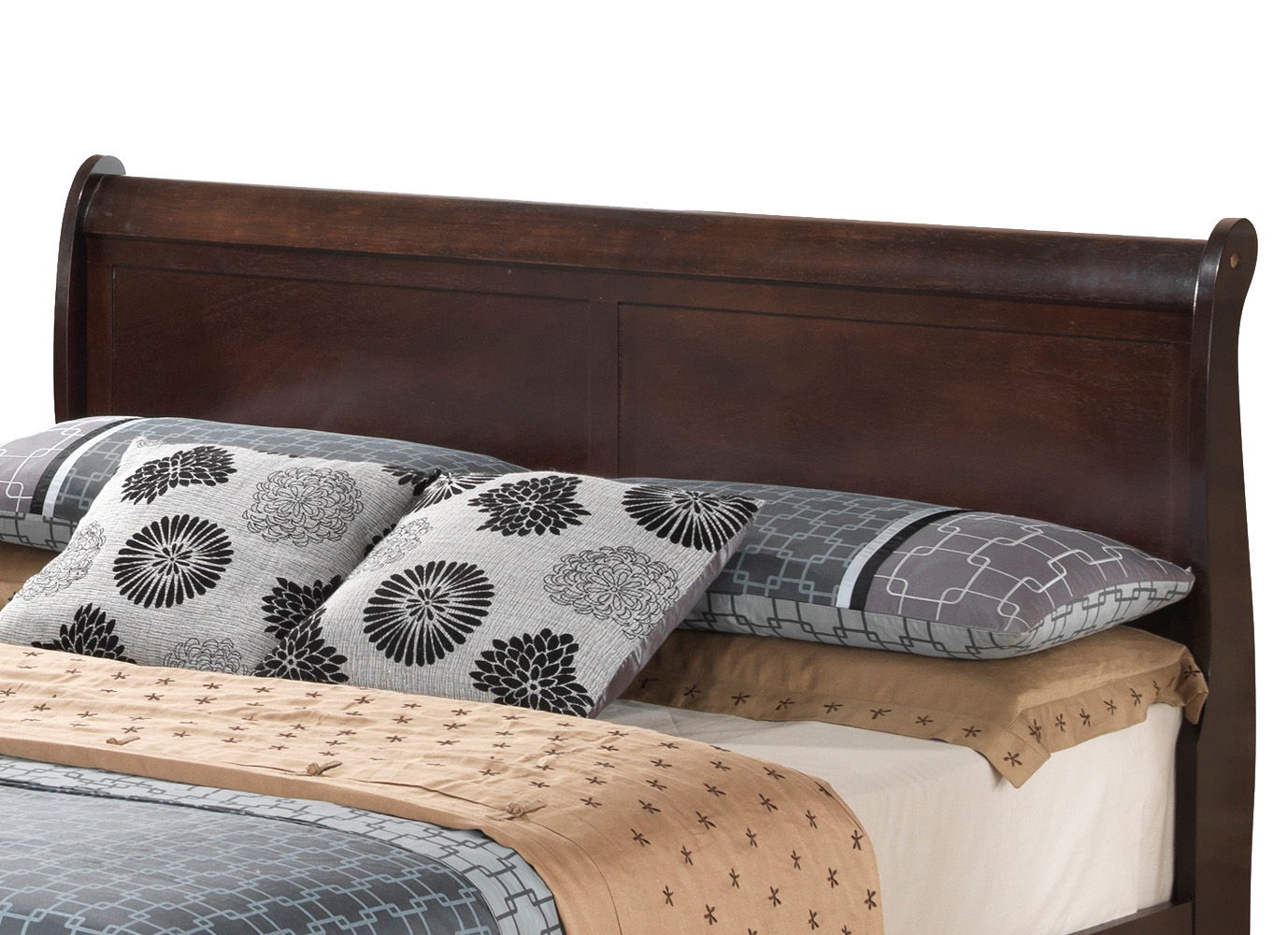 Premium Panel Sleigh Bed with Low Footboard